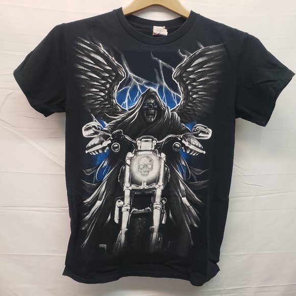 Demon Biker Youth Small black Vintage - Picture 1 of 3
